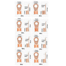 Wire Crimp Open Barrel Connector Copper Ring Lug Terminals Assortment Kit Boat