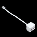 5X(6P2C RJ11 Male to Female Two Way Telephone Splitter Converter Cable T7B4)