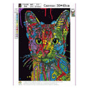 DIY Colorful Cat 5D Diamond Painting Decor Embroidery Cross Stitch Craft