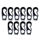 10pcs Black 8mm Nylon Bungee Hook Kayak Shock Cord Hook for Shock Cords