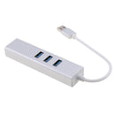 3 Port USB Type A Hub with RJ45 Adapter Converter+RJ45 Port Splitter Adapter