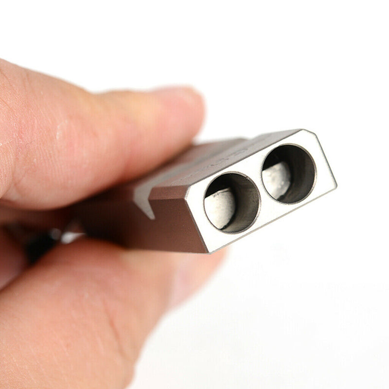 Titanium Whistle Sport Emergency Whistles with Lanyard, Double Tube High