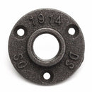 1/2 inch Three Holes Black Iron Flange Pipe Floor Fitting Threaded Wall Mou E5F8