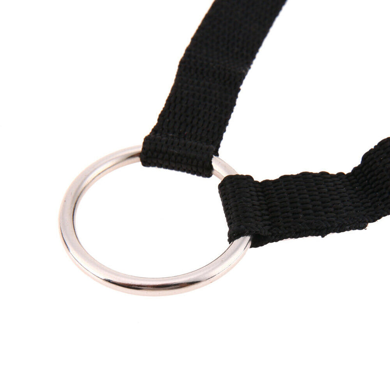 Nylon Double Dual Two Pets Dogs Leash 2 Way Coupler Walk Necklace(Black)