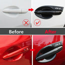 Car Carbon Fiber Outer Door Handle Protective Cover Decorative Stickers For