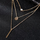 Ladies Necklace Collar Multi Row Necklace Choker Necklace (I)