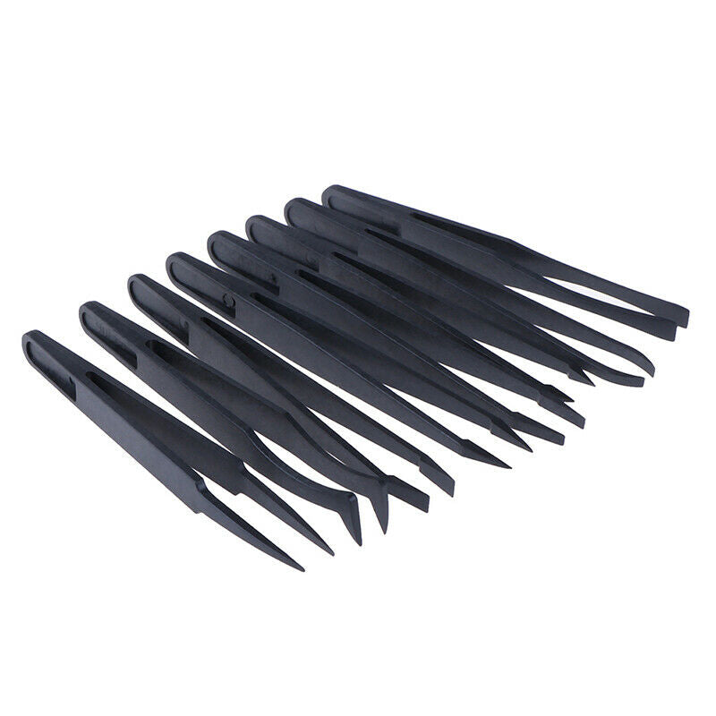 8pc Anti-StaticElectronic Hand Tool Set Tweezers Plastic Tweezer Kit ESD Forc Gw