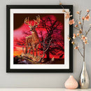 Diamond Painting Kit Elk in Sunset Glow Full Round Drill Picture Handicraft
