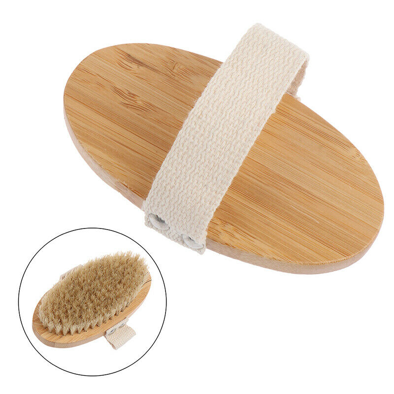 Body Bath Brush Natural Exfoliator Shower Scrub Bath Clean Wooden Bristle Br Kw