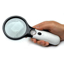 45X Hand Held Magnifier Reading Jewelry Magnifying Glass Loupe w/ 3 LED Lights