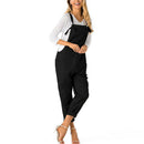 Women Casual Straps Pockets Jumpsuit Ladies Loose Solid Sleeveless Rompers