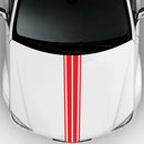 2pcs Vinyl Car Stickers Long Stripe Hood Decals Graphics Auto Styling