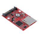 For SD SDHC Secure Digital MMC to SATA Adapter Converter  Support Windows Linux