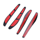 4pcs Car Door Edge Guard Strip Anti-collision Side Mirror Protector (Red)