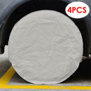 4pcs/set Tire Covers Aluminum Film Tire Sun Protectors for Car Truck RV SUV