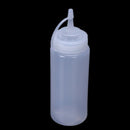 1X Clear White Plastic Squeeze Sauce Ketchup Cruet Oil Bottles 16OZ