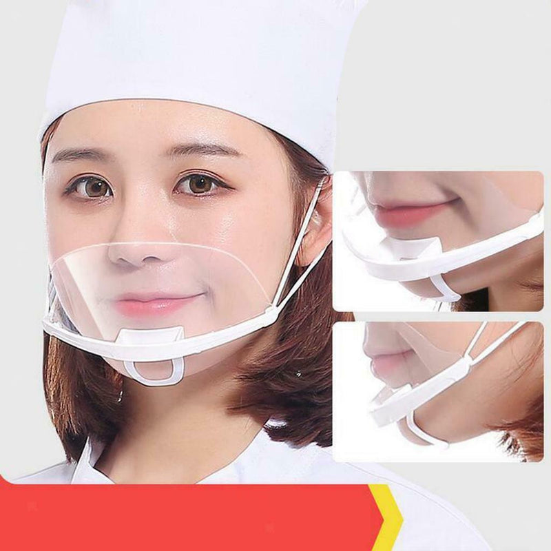Smile Safety Face Shield Chef Hotel Visors Protect Mouth Shield 5.7x14cm