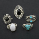 5XVintage Turquoise OpalUQing Set Fashion Finger KnuckleUQing Set Jewelry Set BX