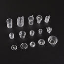 15X/Set Mini Transparent Drink Cups Dish Plate Tableware Miniatures MO