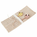 24pcs Country Wedding Table Silverware Holder Natural Burlap Cutlery Pocket R9T4