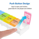 7 Day Weekly 14 Compartment Pill Box Medicine Tablet Storage Organizer Case
