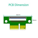 PCI Express 36Pin Male to Male Interface 1x Extender Adapter with FPC Cable