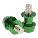 2x CNC Machine Anodized 10mm Swingarm Spool Slider for Kawasaki Ninja Green