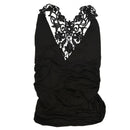 Sexy Women Tank Top Lace Open Back Night Club Camisole Vest Top Black S
