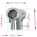 Stainless Steel Marine Boat Deck Handrail 90 Degree Tee Fittings Rail Connector