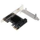 PCIe to 4-Port SATA 3.0 III Expansion Controller Card Adapter 6G Replacement