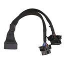 1 To 2  16 Pin Male To Female Y Splitter Extension Cable Adapter
