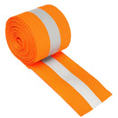 Reflective Tape - Night Safty Strip - Sew On Lime Orange Synth Fabric 3 Meters