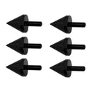 6Pcs M5 Motorcycle Windshield Screws Spike Bolts Mounting Nuts Kit Black