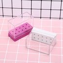 10 holes nail drill bit holder stand displayer organizer nail art manicure box Z