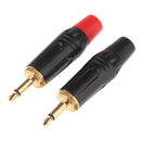 2Pcs 3.5mm Mono Male Repair Earphones Audio Solder Jack Plug Adapter