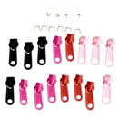 44pcs Mixed Zipper Repair Kit Zipper Mend Replacement for Clothes Bag Jeans
