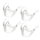 4 PCS Foldable Clear Face Shield Reusable Washable Safety Mouth Cover Visor