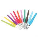 11Pcs Soft Handle Needles Knit Weave Craft Yarn Aluminum Crochet Hooks Set