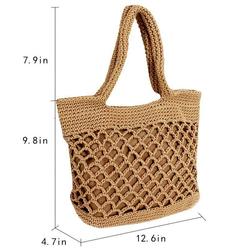 Handbag Women Fashion Woven Straw Bag Summer Large Beach Tote Bag Travel Sh Z2X1