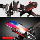 Bicycle Power Bank Phone Rack Holder w/Headlight Speaker (Red 4000mAh)