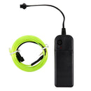 2M Fluorescent Green Flash Flexible Neon Light Glow El Strip Wire + Battery M2Q1