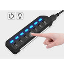 7-Port USB 3.0 Hub with Individual LED Power Switches