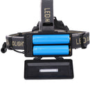 8 Head 2*XML-T6+5*XPE LED+COB LED Rechargeable Head Light Flashlight Torch La3C