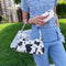 Women Cow Milk Handbag Female PU Leather Small Underarm Shoulder Tote Bags