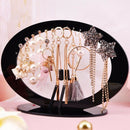 Jewelry Display Rack Acrylic Oval Shaped Earrings Organizer Holder Stand St