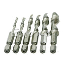 6pcs M3 M4 M5 M6 M8 M10 HSS Machine Screw Thread Metric Plug Hand Tap Drill Bits