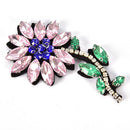 Pink Rhinestone Flower Beaded Patch for Clothing Sewing on Beading Applique YTTE