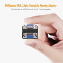 90 Degree VGA 15Pin Female to Female Adapter Connector Coupler Converter