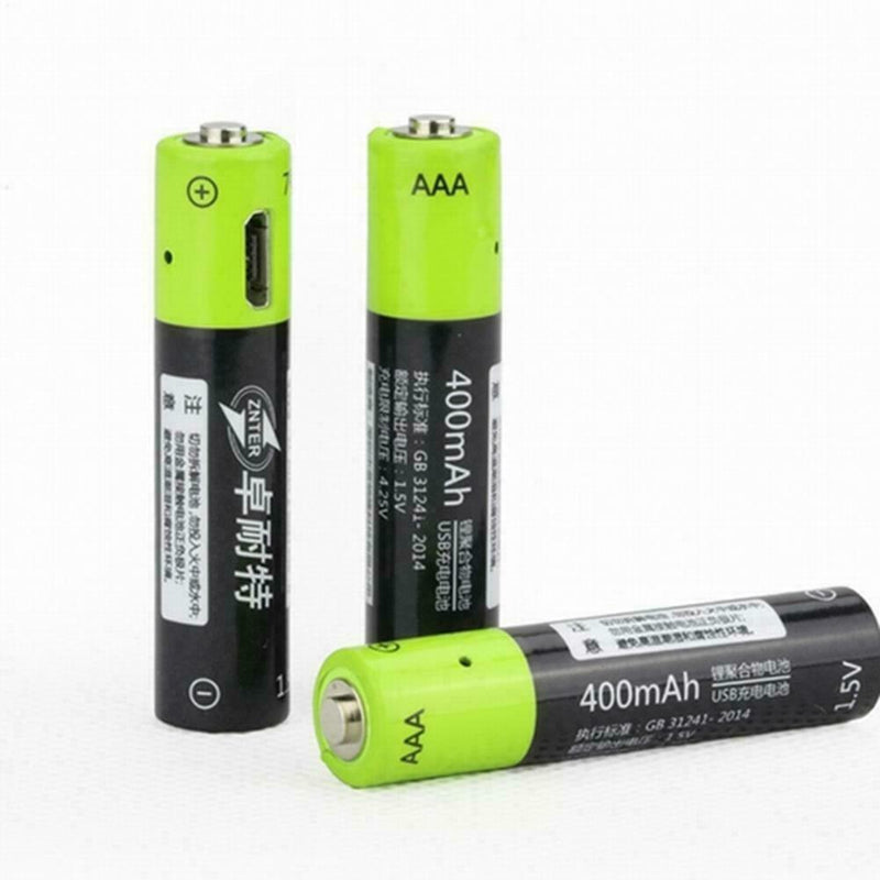 2pc 4 AAA 1.5 V charger USB rechargeable AAA Li-po-Battery Battery. I5W3 Ba R4E5
