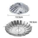 Multi-function Folding Stainless Steel Steamer Basket Shelf Steamer Kitchen Home